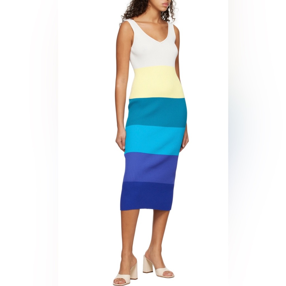 STAUD Dana Sleeveless Midi Dress